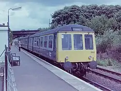 Bromsgrove station in 1981 with one platform