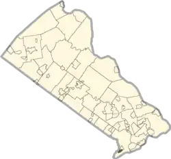 Location of Cornwells Heights on Bucks County Map
