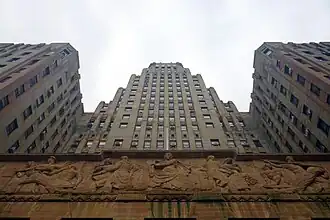 View from main entrance, looking up