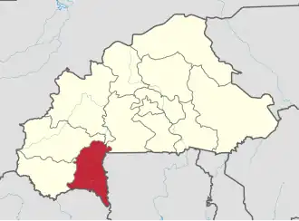 Location in Burkina Faso