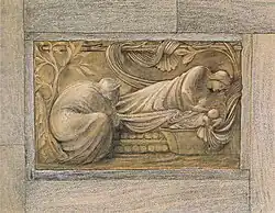 The Nativity, design for a bronze relief, 1879