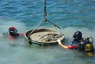 Placing concrete underwater