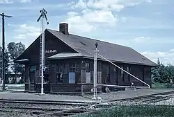 The Alpha CB&Q station in 1966, since razed