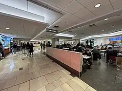 Food court in basement