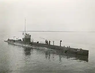 Dutch Submarine K X, in Surabaya, Dutch East Indies.