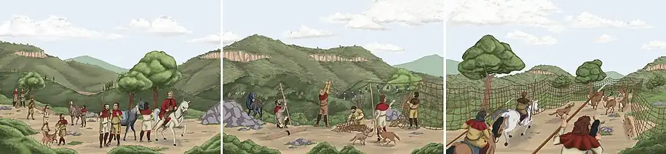 Image 17Recreation of a deer hunt inspired by hunting scenes represented in Roman art (from Roman Empire)