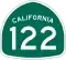 State Route 122 marker