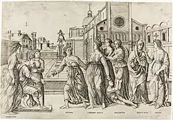 The Calumny of Apelles, engraving