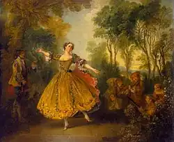 Marie Camargo painted by Nicolas Lancret (c. 1730)