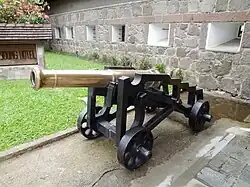 Cannon at the Fort Young Hotel entrance