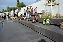 Canterbury earthquake memorial opening being visited by people