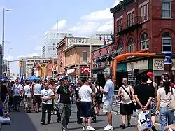 2004's after-parade street party on Bank Street