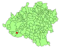 Location of Caracena in Soria Province