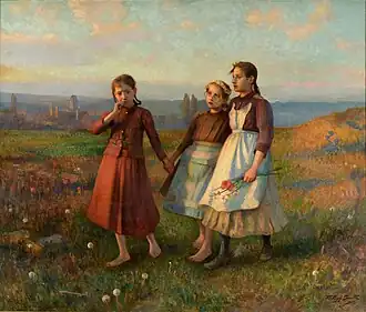 Girls in the Meadow (circa 1900)