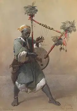 Tanbūra In Cairo, played by a Nubian, 1858.