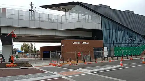 Carlisle Station viewed from Mint Street