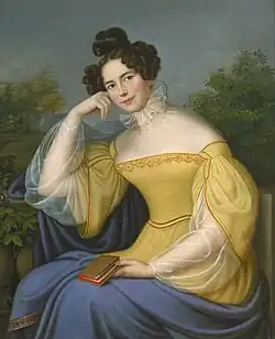Portrait of a young woman in a yellow dress, 1830