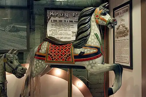 Carousel horse by the Allan Herschell Company in the Country Fair style