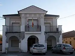 Town hall of Cobos de Fuentidueña, Segovia, Spain. in 2016