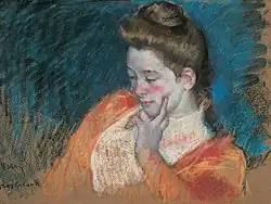Mary Cassatt Portrait of a Young Woman, Pastel on paper, 1898