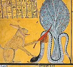 Ra as a cat killing Apep
