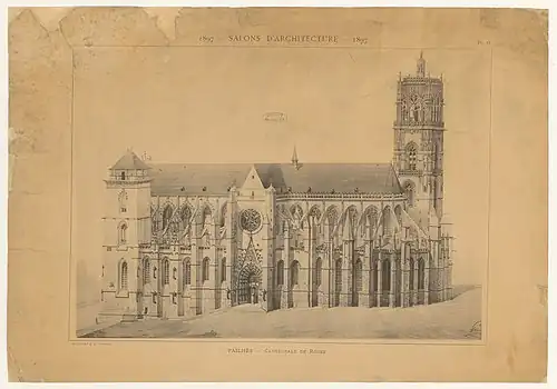 Elevation (1897 lithograph - National Archives)