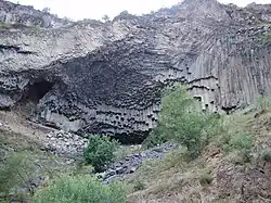 Basalt columns and caves near Kalbajar, locally known as "rock symphony"[citation needed]