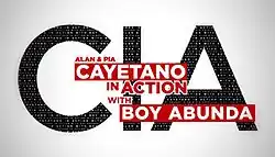 An image with a white background. The show title is displayed on the center of the image. The text "CIA" is displayed under the show title.