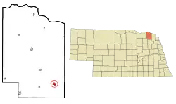 Location of Laurel, Nebraska