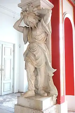 Chinoiserie atlas of the Japanisches Palais, Dresden, Germany, designed by Matthäus Daniel Pöppelmann, Zacharias Longuelune or Jean de Bodt, 1715-1731