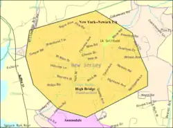 Census Bureau map of High Bridge, New Jersey