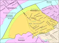 Census Bureau map of Palmyra, New Jersey