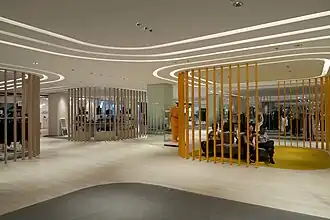 Open shop-front design on level 2