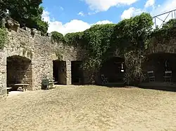 Inside of the barbican.
