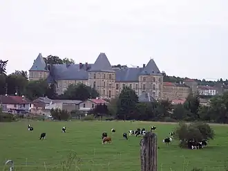 The castle and the village of Louppy-sur-Loison