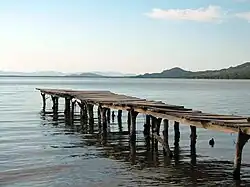 Pier in Cacahua lagoon