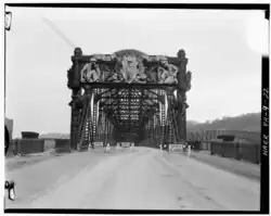 Bridge portal with two human figures