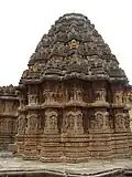Star pointed shrine from another angle, Chennakeshava temple at Aralaguppe