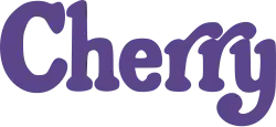 Logotype of the series using purple bubble letters with swashes