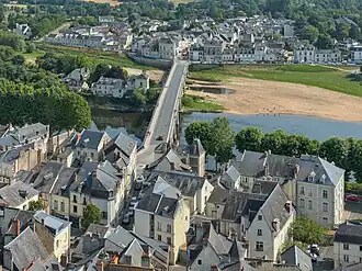 View from the Château de Chinon: the Carroi neighborhood, the Eleanor of Aquitaine bridge and the Saint Jack neighborhood
