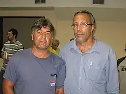 Football coach Chiquinho Carioca and Humberto Ferreira, director of the Itaboraí Sports Association, in 2010.