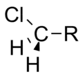 A chloromethyl group bonded to R.