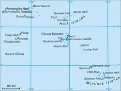 Map of Chuuk State