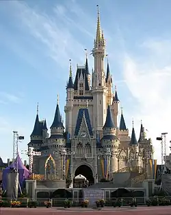 Cinderella Castle during Grad Nite 2007, a Disney World tradition that ended in 2011[11]