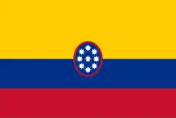 Civil ensign of United States of Colombia (1861–1886)