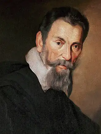 Detail from a portrait of Monteverdi by Strozzi, c. 1630