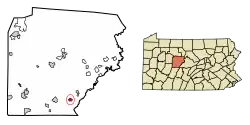 Location of Ramey in Clearfield County, Pennsylvania.