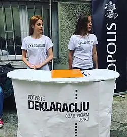 Collection of signatures for the Declaration on the Common Language