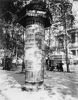 A colonne Morris in the Place Saint-Sulpice, 1911