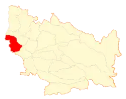 Map of the Coelemu commune in the Ñuble Region